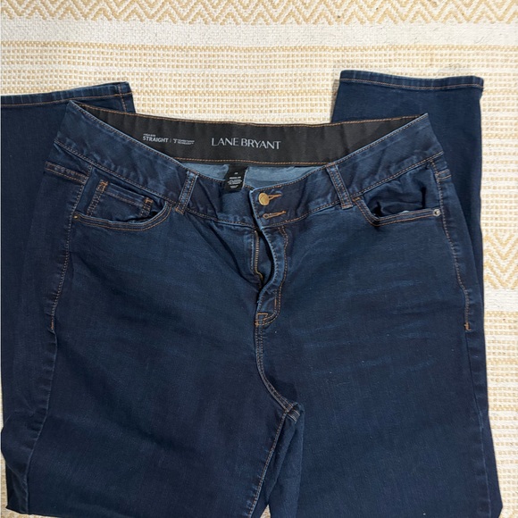 Lane Bryant Denim - Lane Bryant Size 20 High Rise Straight Dark Blue Jeans